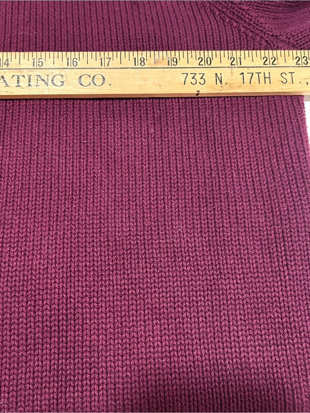 J.Crew Mens Heritage Cotton Rollneck Sweater XL Maroon Burgundy BJ511 FA23 - Picture 11 of 12